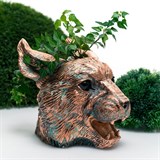 Кашпо Рысь  US09350 полистоун цв.под бронзу - фото 243093 Кашпо Рысь  US09350 полистоун цв.под бронзу - фото 243093