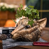 Кашпо Лиса  U09349-G полистоун цв.золото - фото 243111 Кашпо Лиса  U09349-G полистоун цв.золото - фото 243111