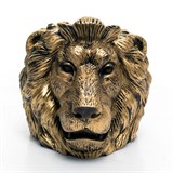 Кашпо Лев U09348-G полистоун цв.золото - фото 243148