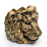 Кашпо Лев U09348-G полистоун цв.золото - фото 243149