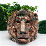 Горшок Лев US09348 полистоун цв.под бронзу - фото 243155 Горшок Лев US09348 полистоун цв.под бронзу - фото 243155