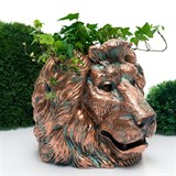 Горшок Лев US09348 полистоун цв.под бронзу - фото 243156 Горшок Лев US09348 полистоун цв.под бронзу - фото 243156