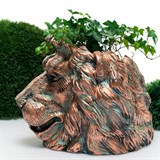 Горшок Лев US09348 полистоун цв.под бронзу - фото 243157 Горшок Лев US09348 полистоун цв.под бронзу - фото 243157