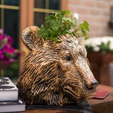 Горшок Медведь U09347-G полистоун цв.золото - фото 243174 Горшок Медведь U09347-G полистоун цв.золото - фото 243174