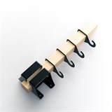 Ключница настенная с 4 крючками 701-037 дерево и металл - фото 243293