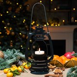 Подсвечник Лампа декоративный  металл цвет черный - фото 243300