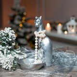 Подставка для украшений Кошка полистоун цв.серебро - фото 243318 Подставка для украшений Кошка полистоун цв.серебро - фото 243318