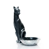 Подставка для украшений Кошка полистоун цв.черный с серебром - фото 243327 Подставка для украшений Кошка полистоун цв.черный с серебром - фото 243327