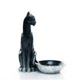 Подставка для украшений Кошка полистоун цв.черный с серебром - фото 243328 Подставка для украшений Кошка полистоун цв.черный с серебром - фото 243328
