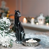 Подставка для украшений Кошка полистоун цв.черный с серебром - фото 243330 Подставка для украшений Кошка полистоун цв.черный с серебром - фото 243330