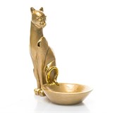 Подставка Кошка для украшений полистоун цв.золотой - фото 243340 Подставка Кошка для украшений полистоун цв.золотой - фото 243340