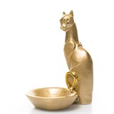 Подставка Кошка для украшений полистоун цв.золотой - фото 243341 Подставка Кошка для украшений полистоун цв.золотой - фото 243341