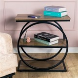 Металлическая этажерка Лофт 66-714 с деревом - фото 243502