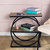 Металлическая этажерка Лофт 66-714 с деревом - фото 243504