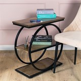 Металлическая этажерка Лофт 66-714 с деревом - фото 243506