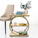 Металлическая этажерка Лофт 66-714 с деревом - фото 243510