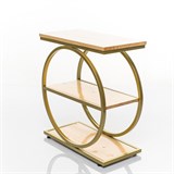 Металлическая этажерка Лофт 66-714 с деревом - фото 243514