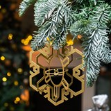 Ёлочное украшение и подсвечник Снежинка металл - фото 243517