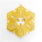 Ёлочное украшение и подсвечник Снежинка металл - фото 243518