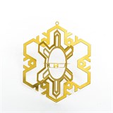 Ёлочное украшение и подсвечник Снежинка металл - фото 243519