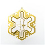 Ёлочное украшение и подсвечник Снежинка металл - фото 243520