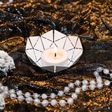 Подсвечник Лотос из металла для одной свечи - фото 243529