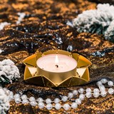 Подсвечник Лепестки металлический для одной свечи - фото 243536