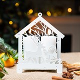 Подсвечник Зима из  металла на одну свечу - фото 243540