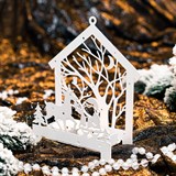 Подсвечник Зима из  металла на одну свечу - фото 243542