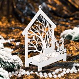 Подсвечник Зима из  металла на одну свечу - фото 243543