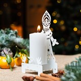 Подсвечник Снегурочка для одной свечи металл - фото 243547