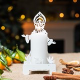 Подсвечник Снегурочка для одной свечи металл - фото 243548