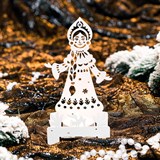 Подсвечник Снегурочка для одной свечи металл - фото 243551