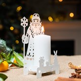 Подсвечник Дед Мороз металл - фото 243560