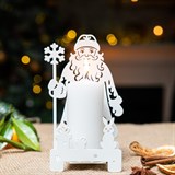 Подсвечник Дед Мороз металл - фото 243562