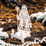 Подсвечник Дед Мороз металл - фото 243564