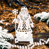 Подсвечник Дед Мороз металл - фото 243565