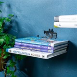 Полка Чёрный кот настенная невидимая для книг - фото 243579