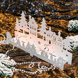 Подсвечник Зимний лес декоративный из металла,на стол - фото 243593