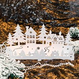 Подсвечник Зимний лес декоративный из металла,на стол - фото 243595