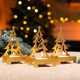 Подсвечник Ёлочки, комплект 3 шт - фото 243608