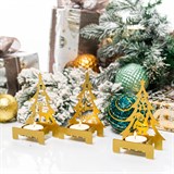 Подсвечник Ёлочки, комплект 3 шт - фото 243610