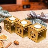 Подсвечники Рождество и Новый год, комплект 3 шт - фото 243618
