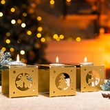 Подсвечники Рождество и Новый год, комплект 3 шт - фото 243619