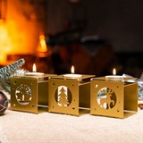 Подсвечники Рождество и Новый год, комплект 3 шт - фото 243620