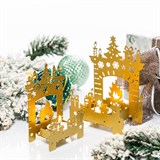 Подсвечник новогодний Камин, металл - фото 243628