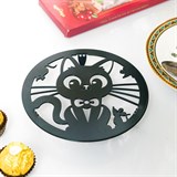 Подставка Черный кот под горячее 300-128  из металла - фото 243637 Подставка Черный кот под горячее 300-128  из металла - фото 243637