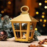 Подсвечник Фонарь новогодний , металл - фото 243672