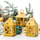 Подсвечник Фонарь новогодний , металл - фото 243677