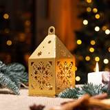 Подсвечник праздничный Фонарь из металла для одной свечи - фото 243690